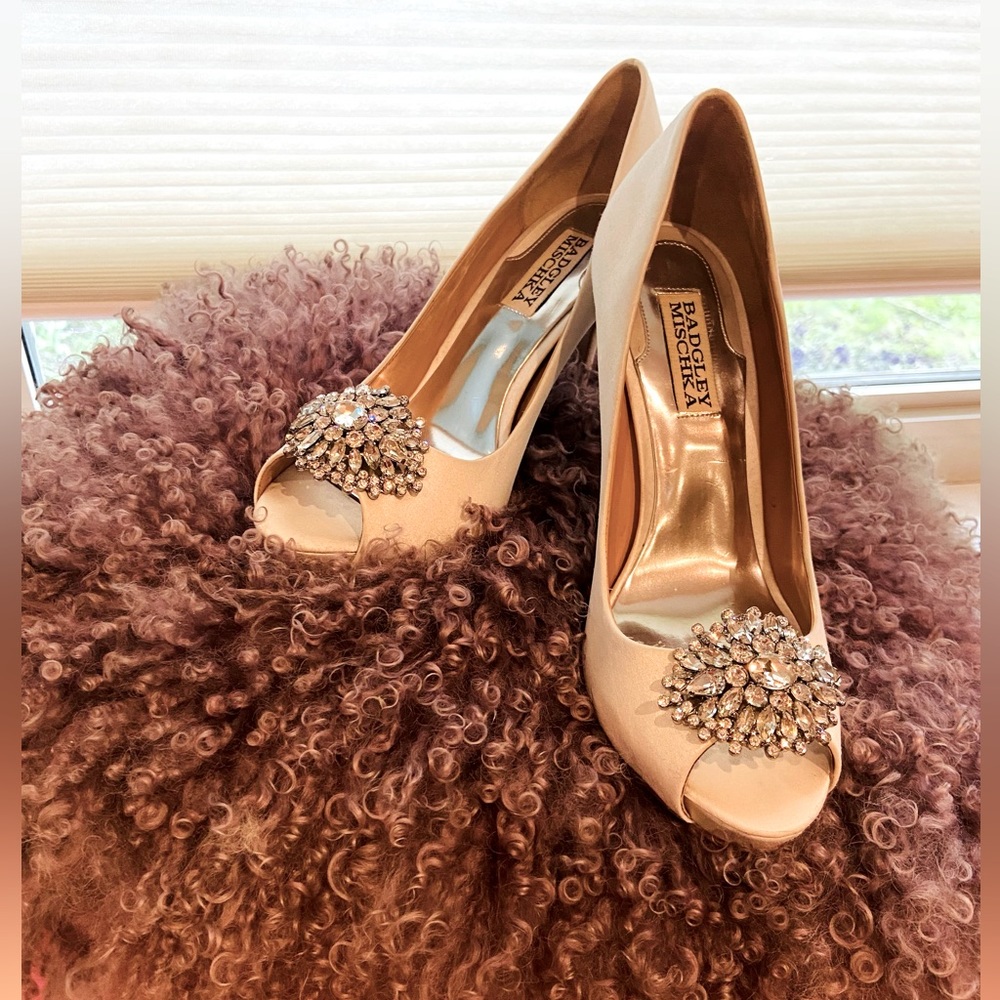 Bagdley Mischka bridal shoes - 4.5 inches - size 7
